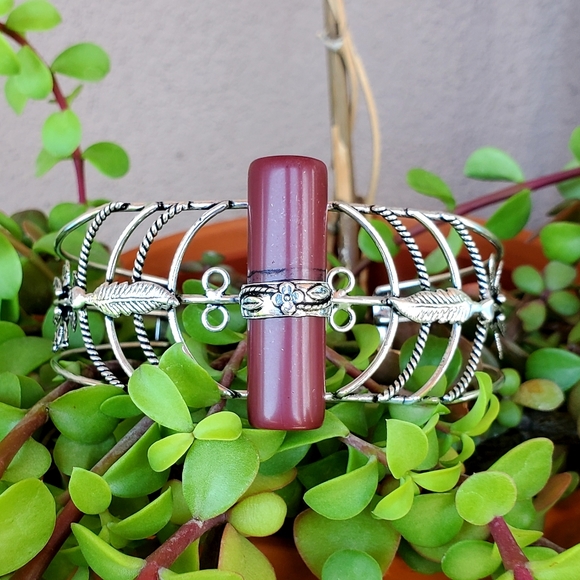 New Cylinder Shaped Carnelian 925 Silver Bracelet. - Picture 2 of 16